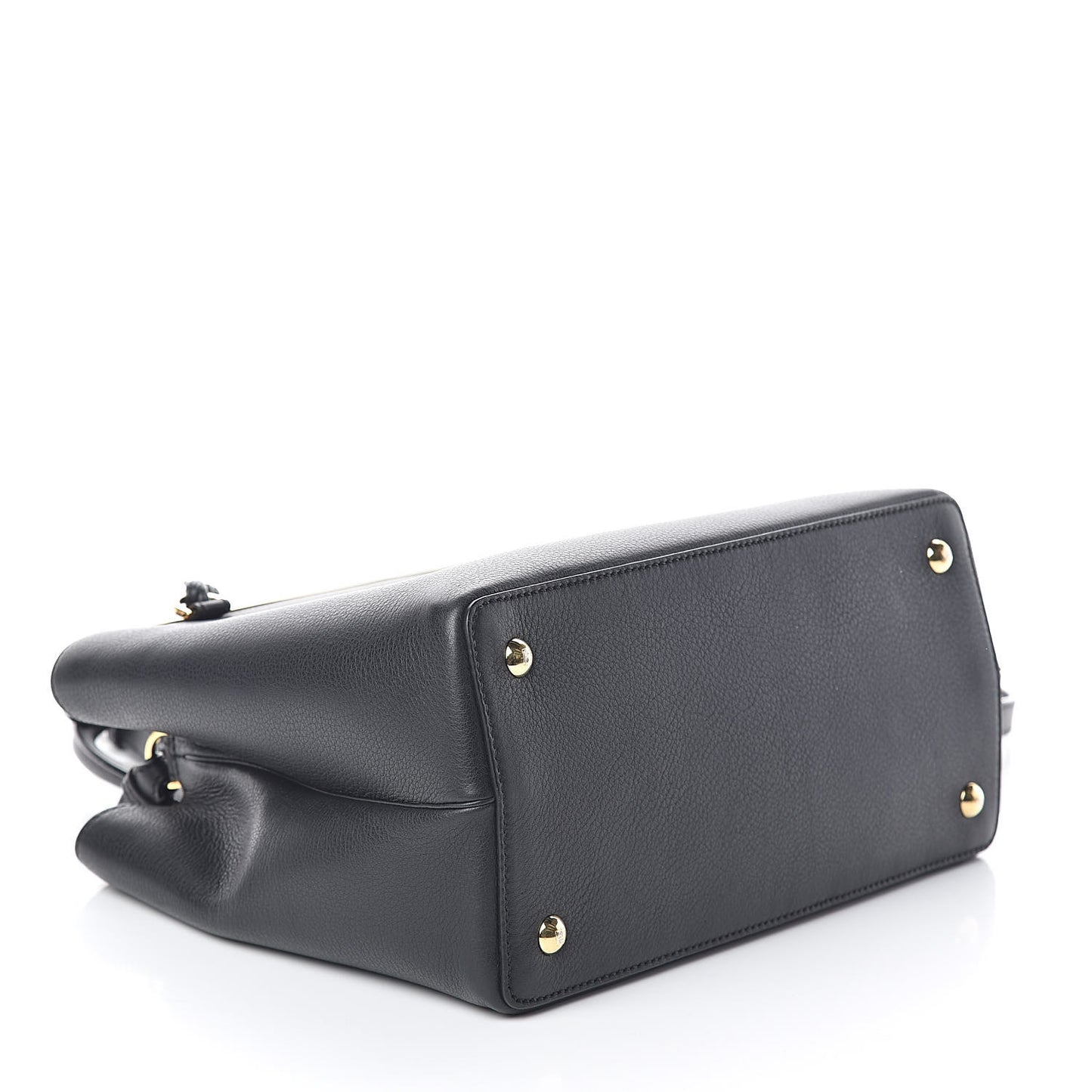 Vitello Dolce Century Petite 2Jours Tote Black Carbone