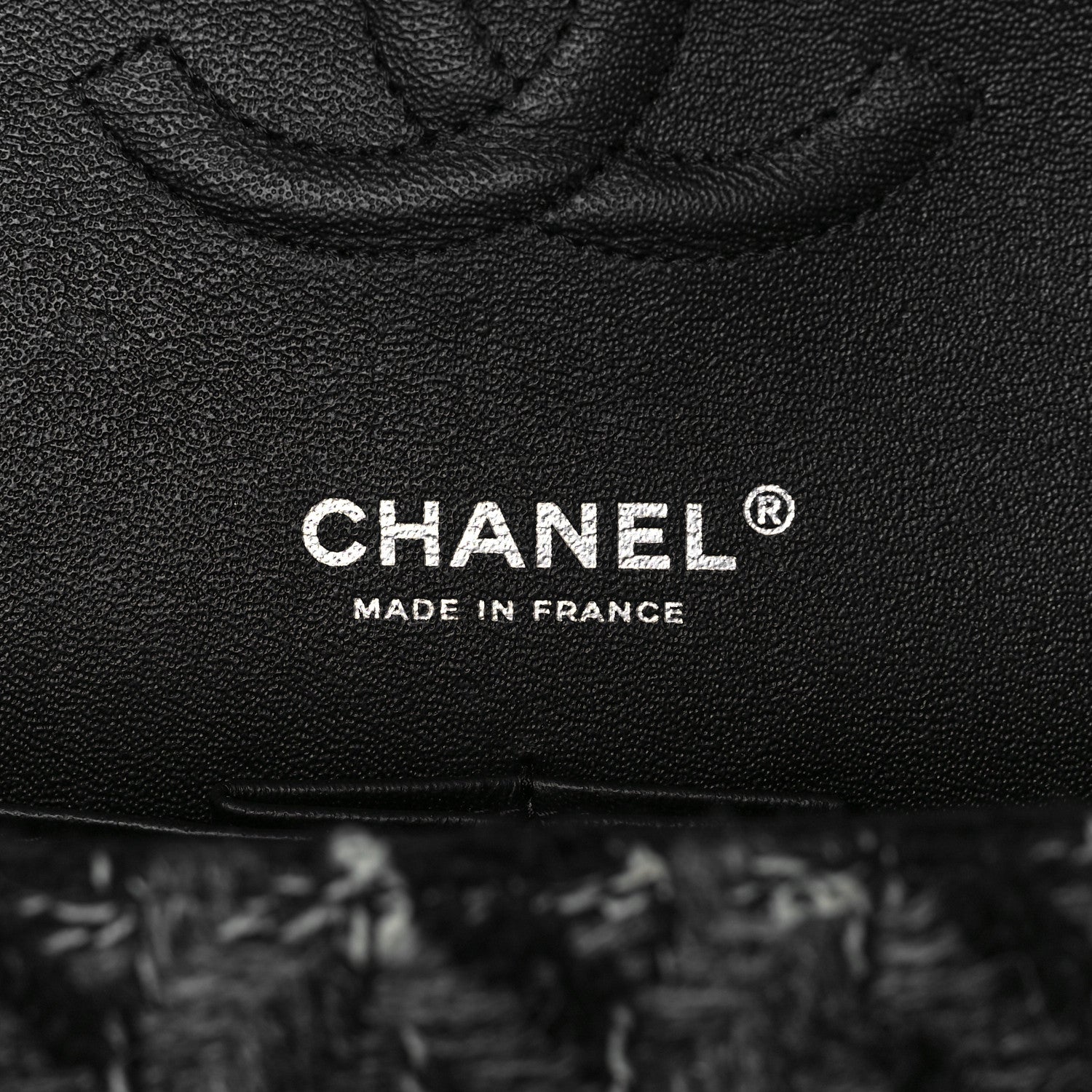 Chanel Tweed Medium Double Flap Black Grey 6 of 9