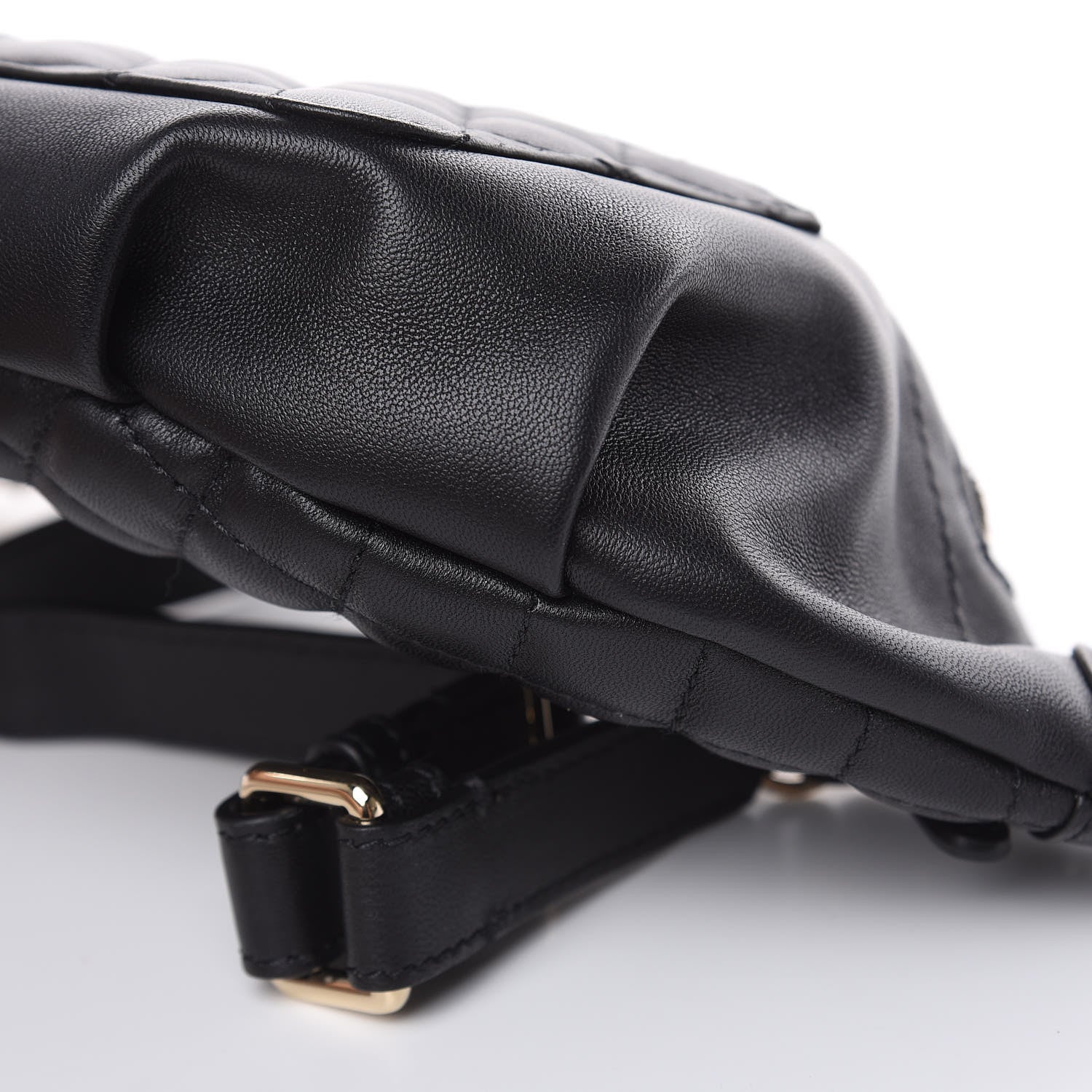 Chanel Lambskin Quilted Waist Bag Fanny Pack Black 9 of 12
