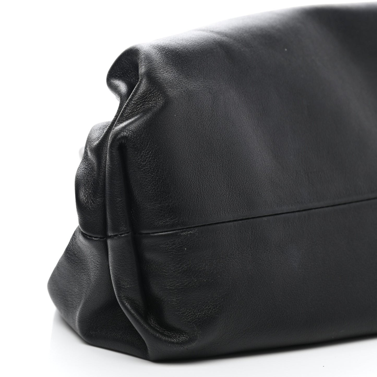 Smooth Butter Calf The Pouch Oversized Clutch Black