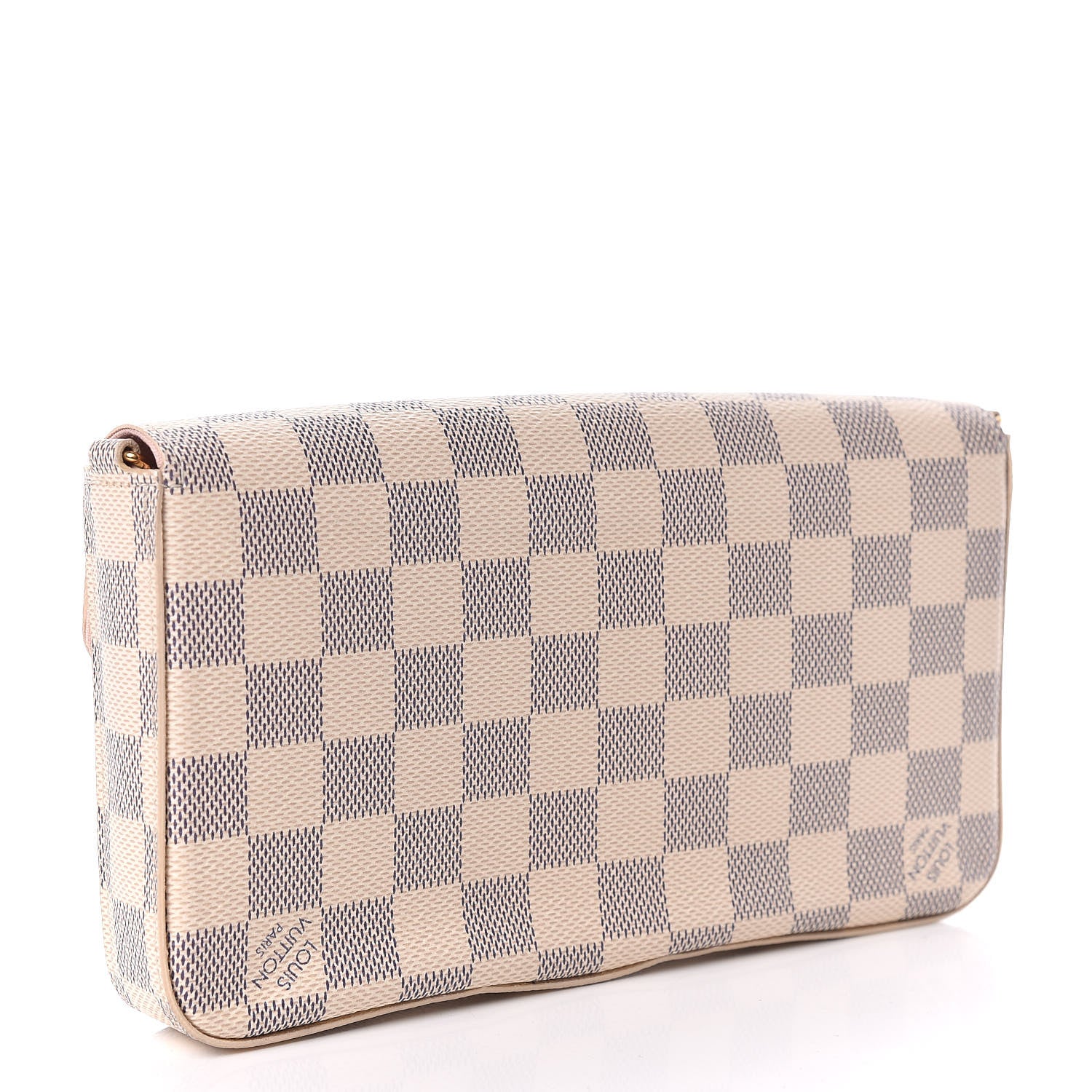Louis Vuitton Damier Azur Pochette Felicie Chain Wallet Rose Ballerine 3 of 10