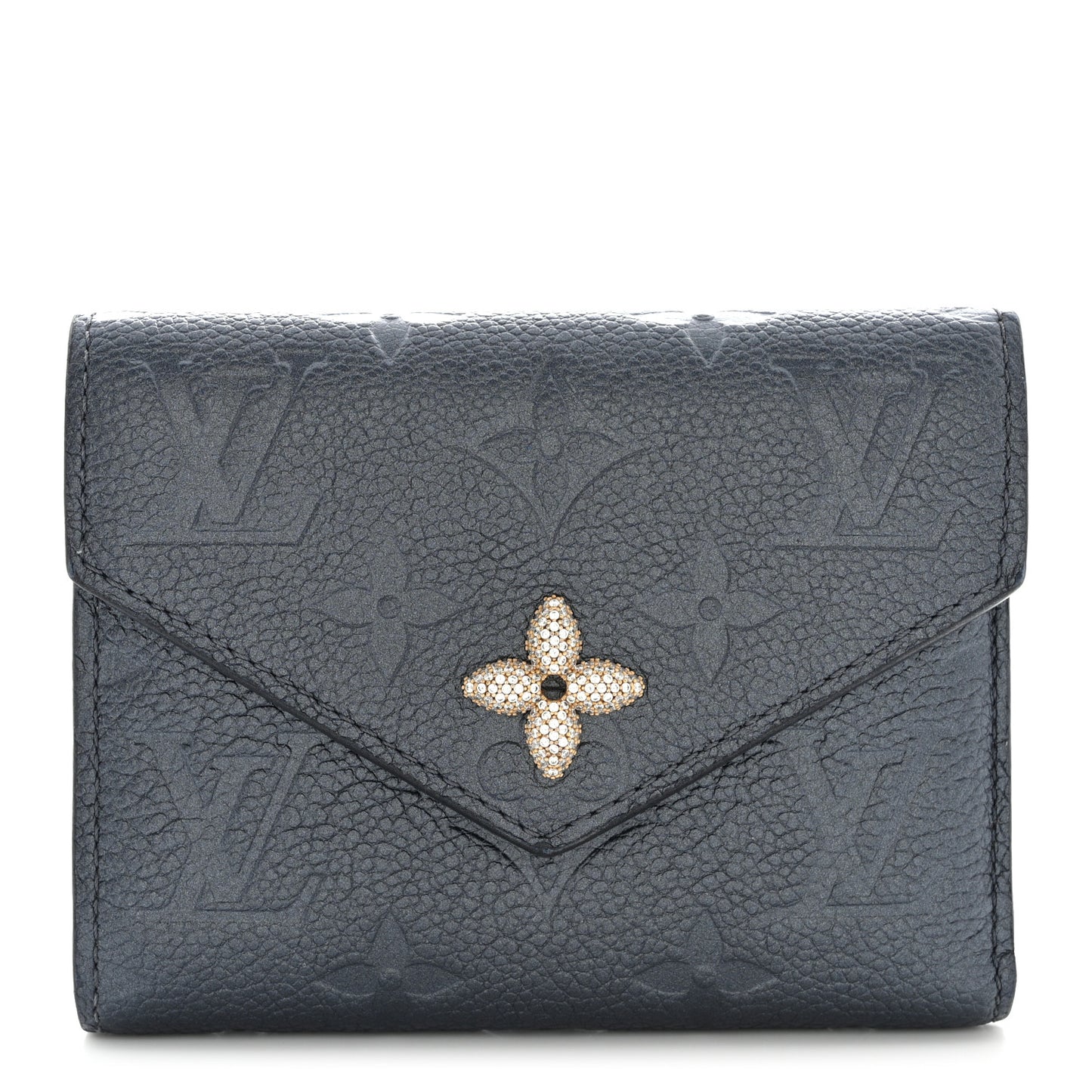 Empreinte Monogram Flower Victorine Wallet Navy Blue