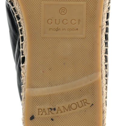 Gucci Nappa Matelasse GG Marmont Espadrilles 37.5 Black 6 of 9