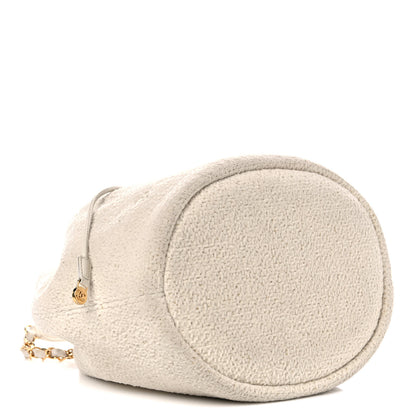 Chanel Lurex Boucle Deauville Drawstring Bag Ivory 4 of 12