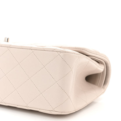 Chanel Caviar Quilted Jumbo Double Flap Ivory 10 of 11