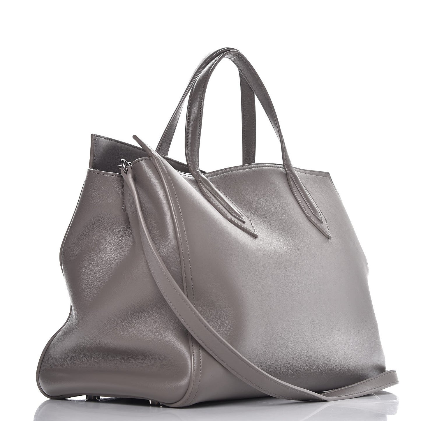 Calfskin Medium Amber Tote Fog