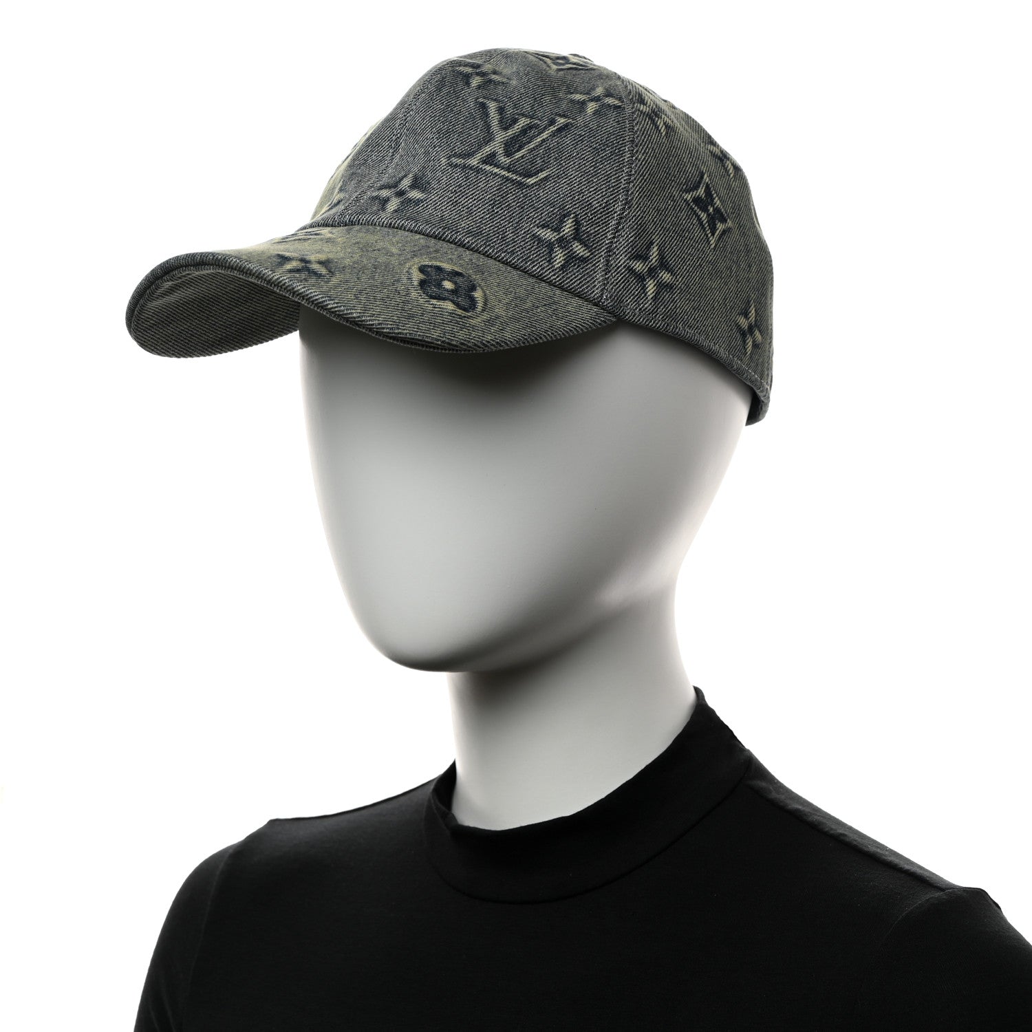 Louis Vuitton Monogram Washed Denim Cap L Blue 2 of 8