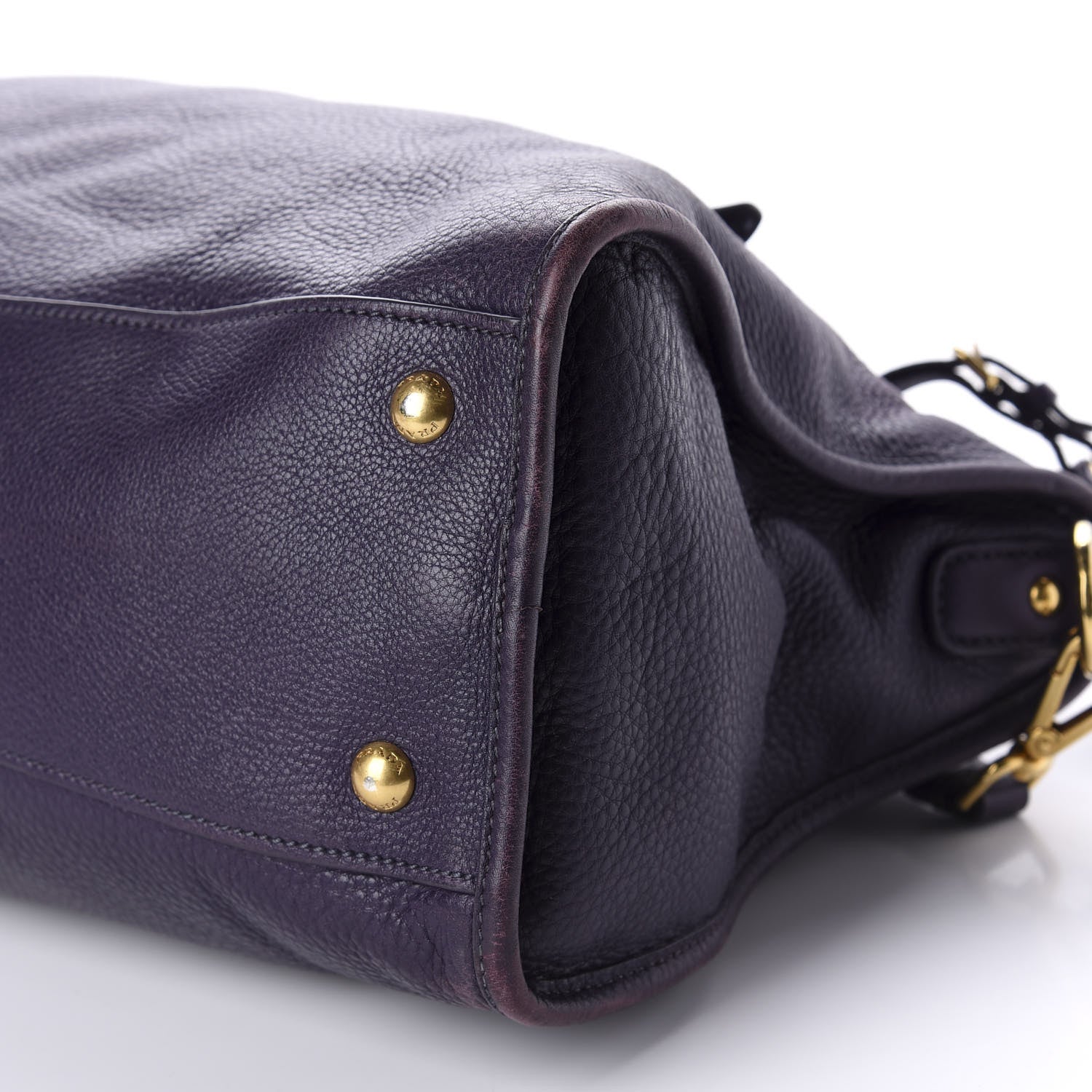 Prada Vitello Daino Shopping Satchel Uva 7 of 11