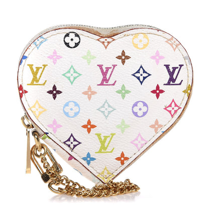 Louis Vuitton Monogram Multicolor Coeur Heart Coin Purse White 1 of 9