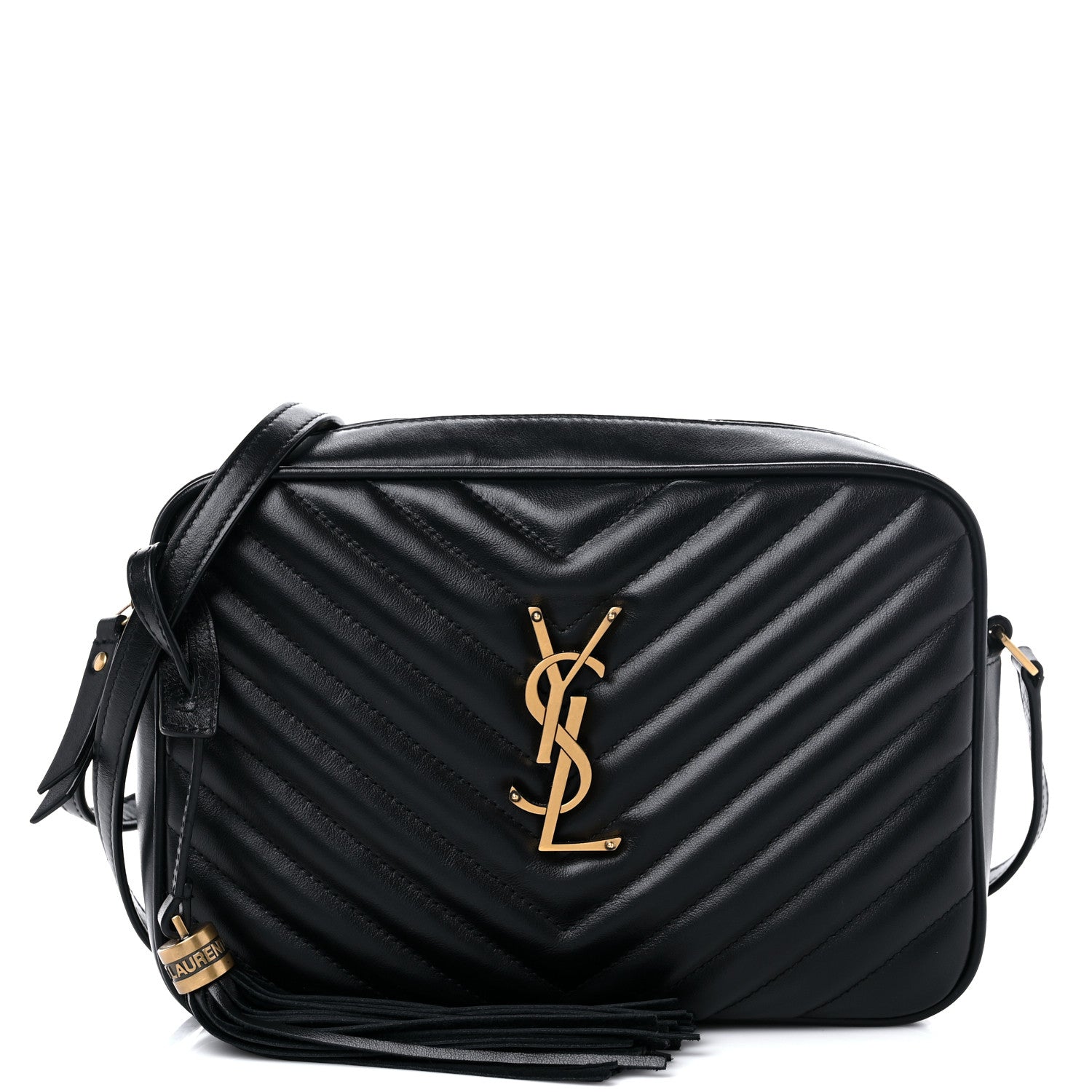 Saint Laurent Calfskin Matelasse Monogram Lou Camera Bag Black 1 of 9