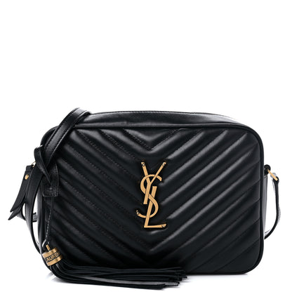 Saint Laurent Calfskin Matelasse Monogram Lou Camera Bag Black 1 of 9