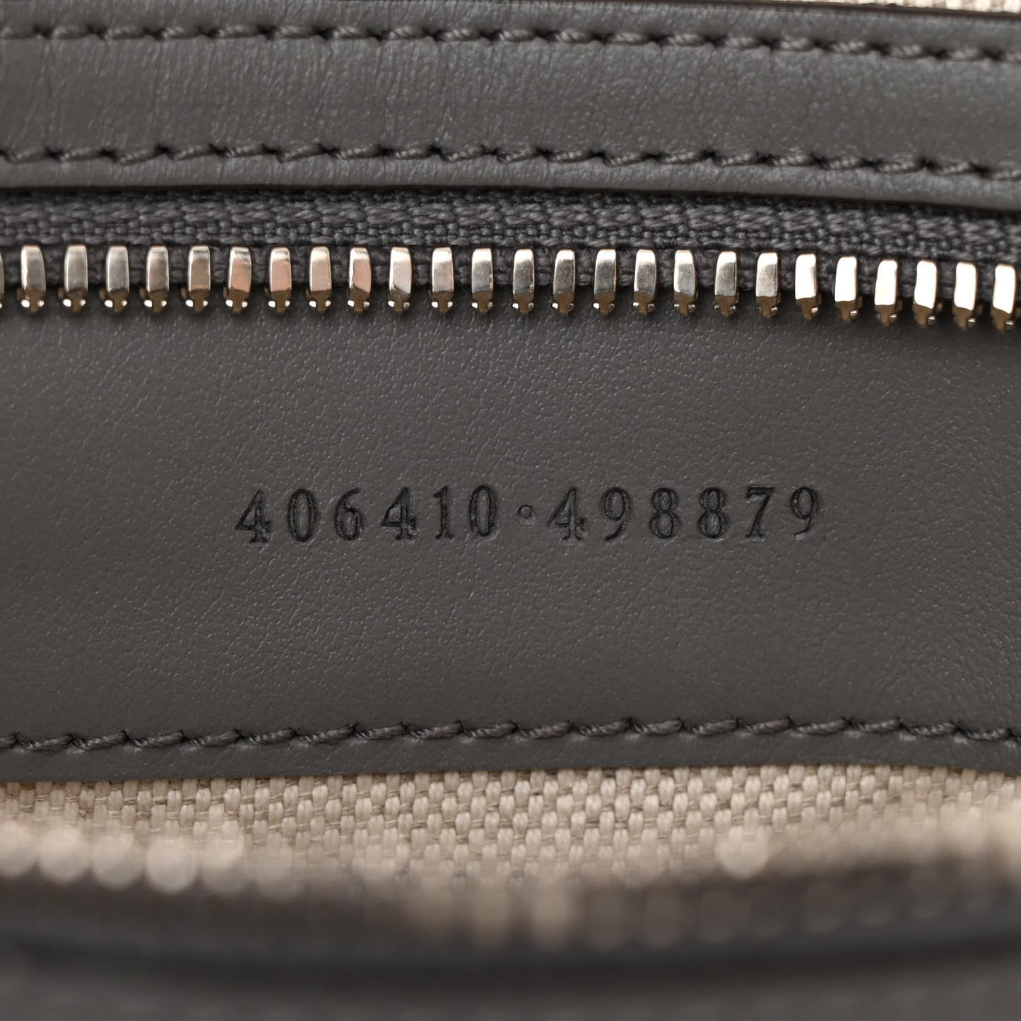 Calfskin GG Tennis Embossed Small Flat Messenger Bag Grey