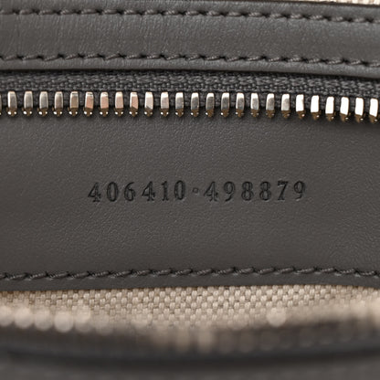 Gucci Calfskin GG Tennis Embossed Small Flat Messenger Bag Grey 7 of 9