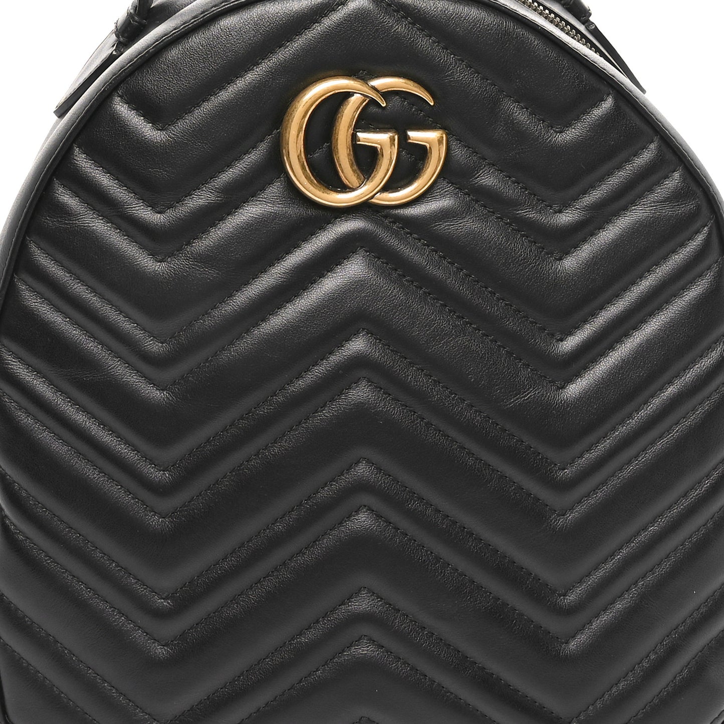 Calfskin Matelasse GG Marmont Backpack Black
