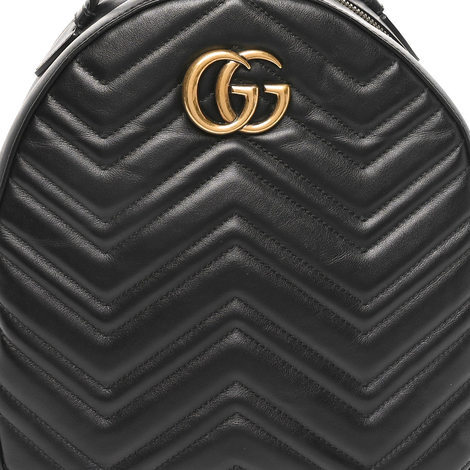 Gucci Calfskin Matelasse GG Marmont Backpack Black 8 of 10