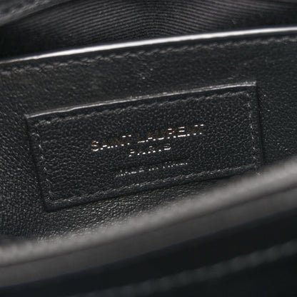 Saint Laurent Calfskin Y Quilted Monogram Monochrome Small Loulou Chain Satchel Black 6 of 11