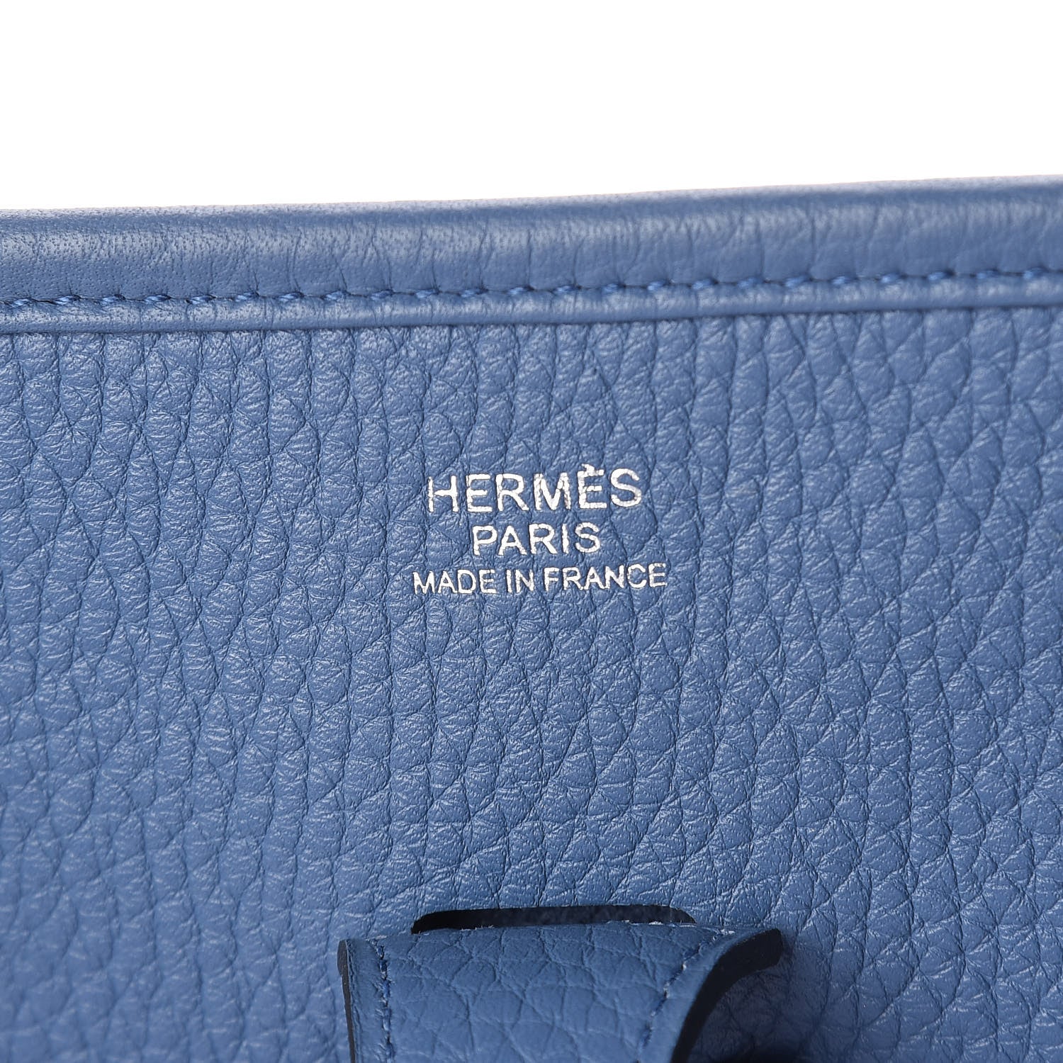 Hermes Taurillon Clemence Evelyne III PM Bleu Agate 6 of 10