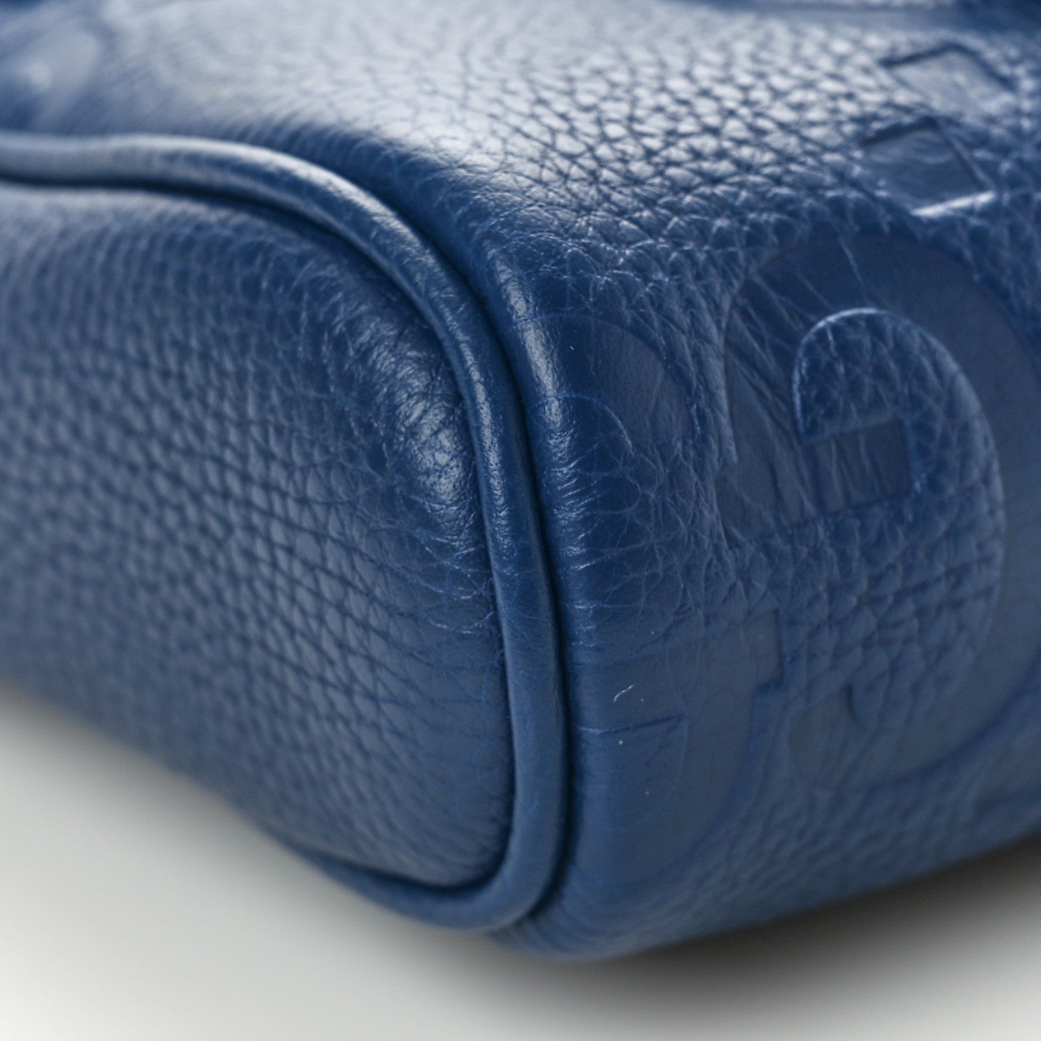 Gucci Piuma Calfskin Jumbo GG Embossed Small Messenger Bag Blue 9 of 11