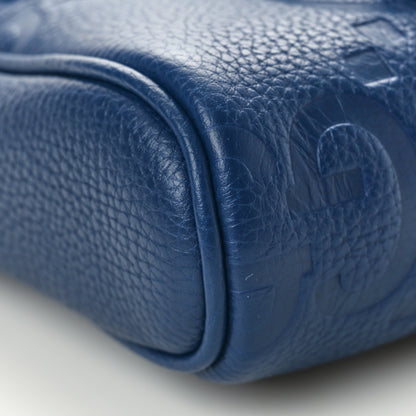 Gucci Piuma Calfskin Jumbo GG Embossed Small Messenger Bag Blue 9 of 11