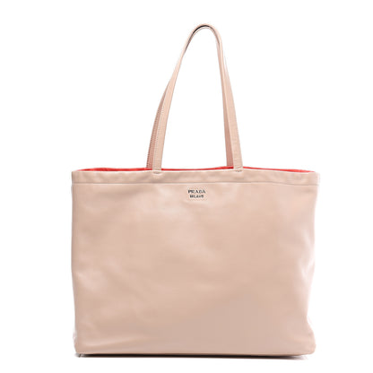Prada Soft Calfskin Shopping Tote Cammeo Lacca 1 of 11