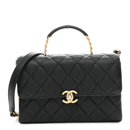 Chanel Caviar Quilted Medium Carry Me Top Handle Flap Black 1 of 11