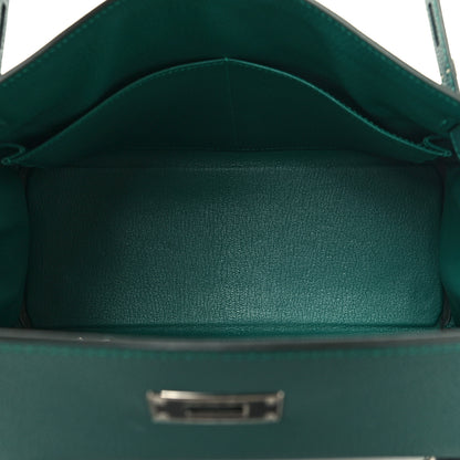 Hermes Togo Evercolor Box Kelly Retourne 28 Malachite Bleu Zanzibar Black 5 of 12