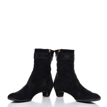 Gucci Suede Ankle Boots 37.5 Black 6 of 19