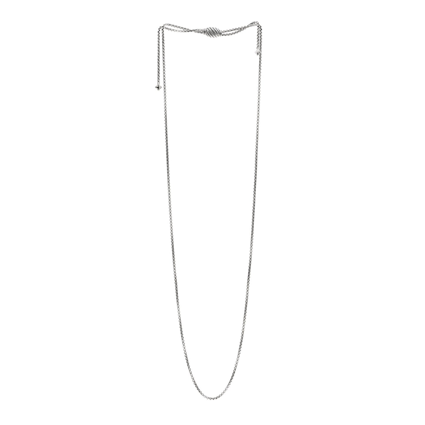Sterling Silver 2.7mm Box Chain Slider Necklace