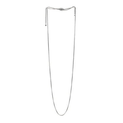 David Yurman Sterling Silver 2.7mm Box Chain Slider Necklace 3 of 4