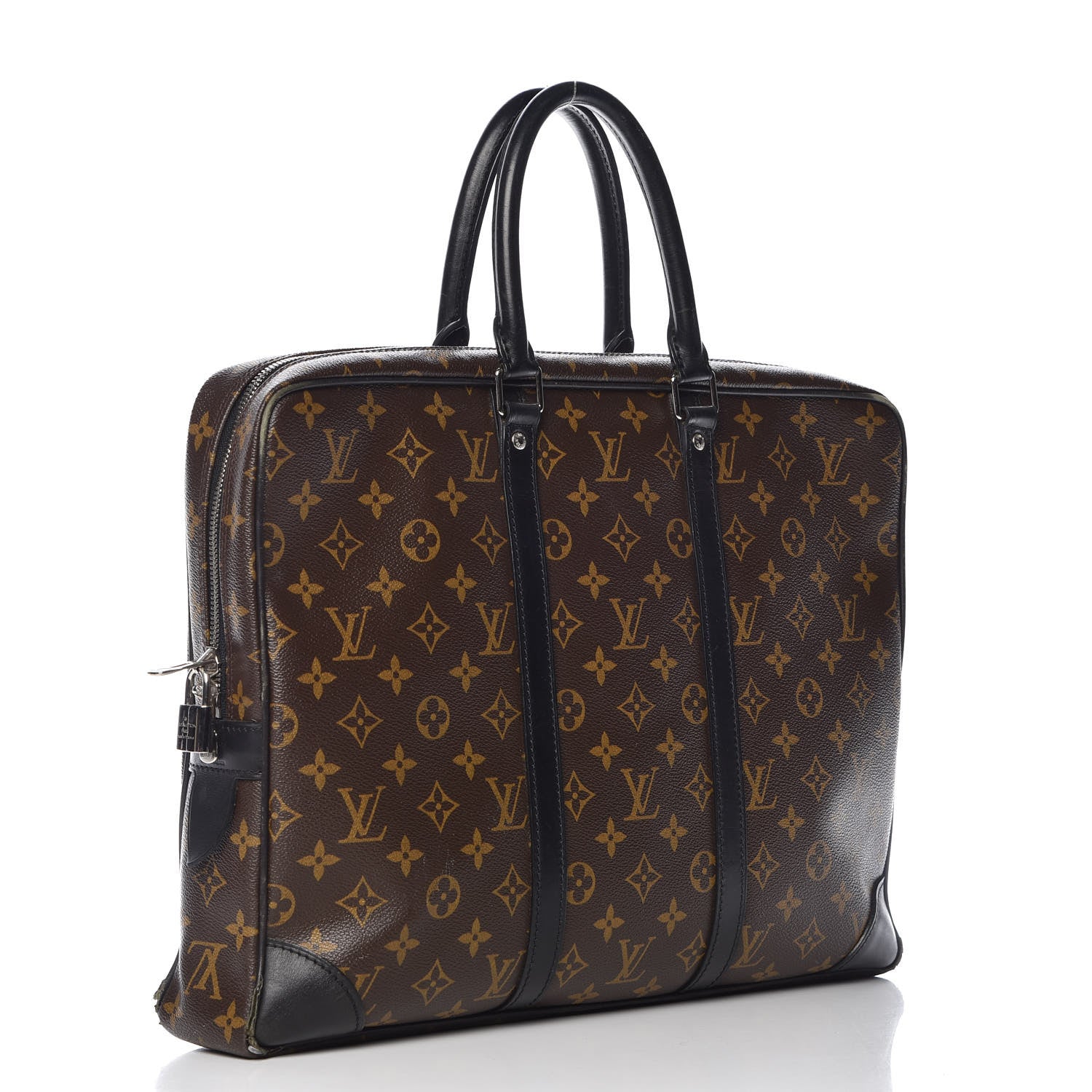 Louis Vuitton Monogram Macassar Porte Documents Voyage Soft Briefcase 3 of 10