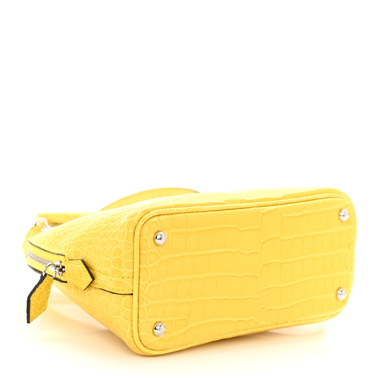 Hermes Matte Porosus Crocodile Mini 1923 Bolide Mimosa 4 of 11