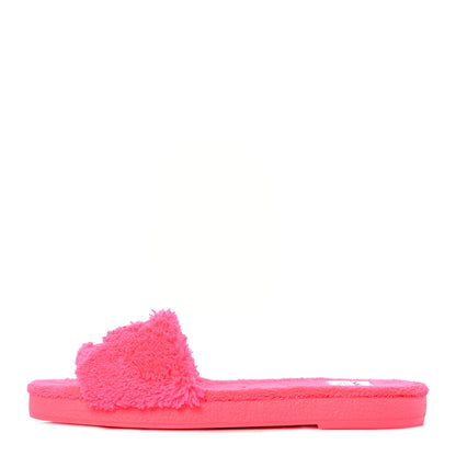 Chanel Terry CC Flat Mules Sandals 39 Pink 1 of 8