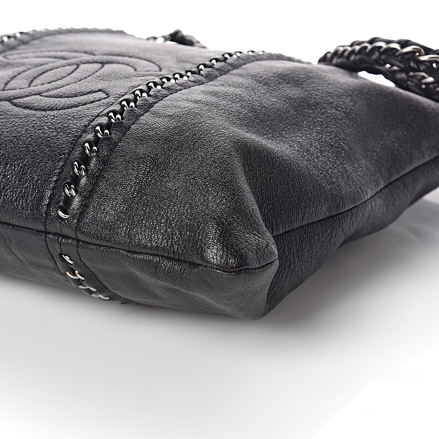 Chanel Deerskin Luxe Ligne North South Tote Black 9 of 10