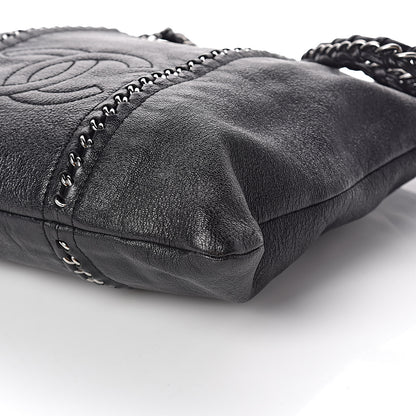 Chanel Deerskin Luxe Ligne North South Tote Black 9 of 10