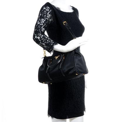 Prada Tessuto Nylon Shopping Satchel Black 2 of 9