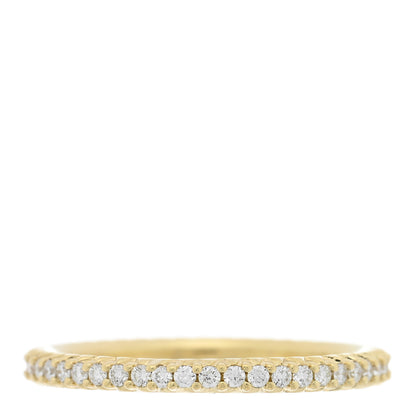 Roberto Coin 18K Yellow Gold Diamond Micro Pave Eternity Band Ring 55 7.25 3 of 4