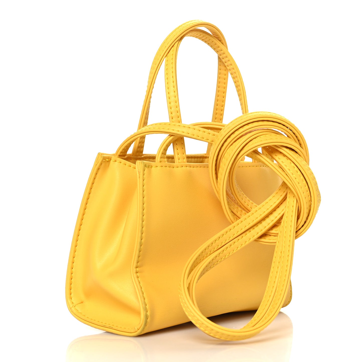 Vegan Leather Small Shopping Bag Margarine