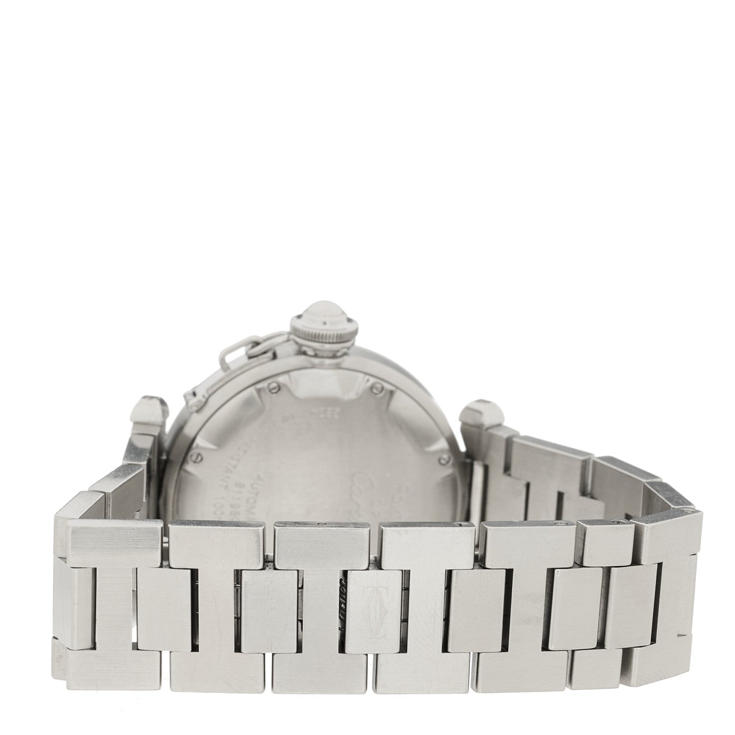 Cartier Stainless Steel 35mm Pasha C Automatic Watch Black 3 of 4