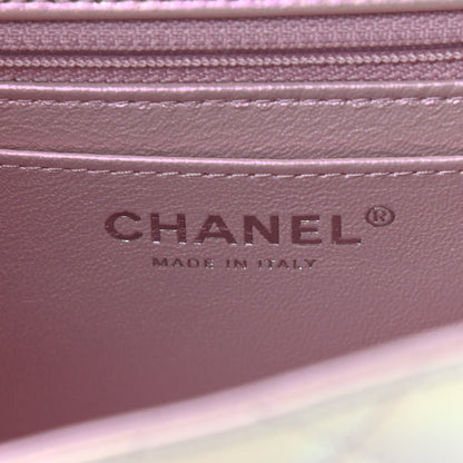 Chanel Iridescent Lambskin Quilted Mini Square Flap Pink 6 of 12