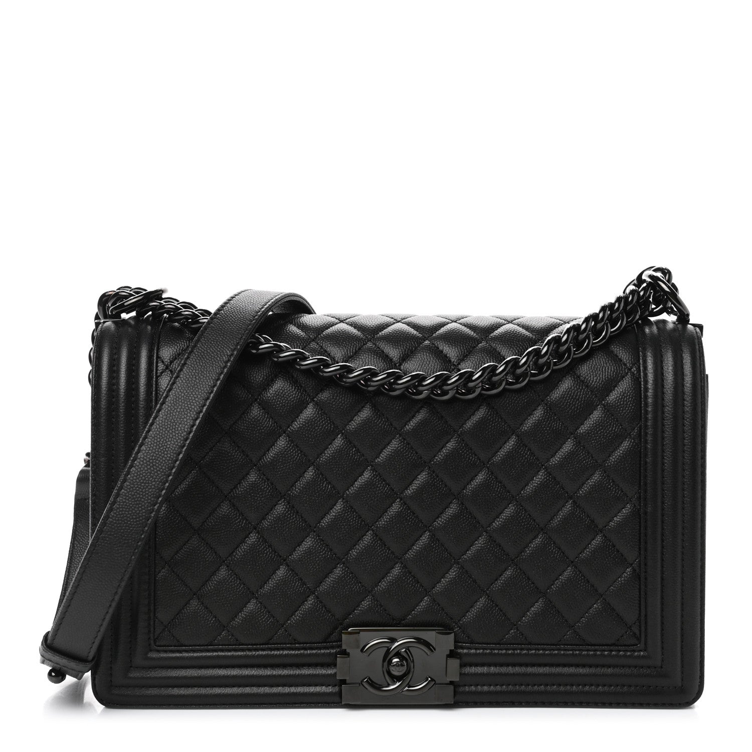Chanel Caviar Quilted New Medium Boy Flap So Black 1 of 4
