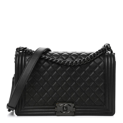 Chanel Caviar Quilted New Medium Boy Flap So Black 1 of 4