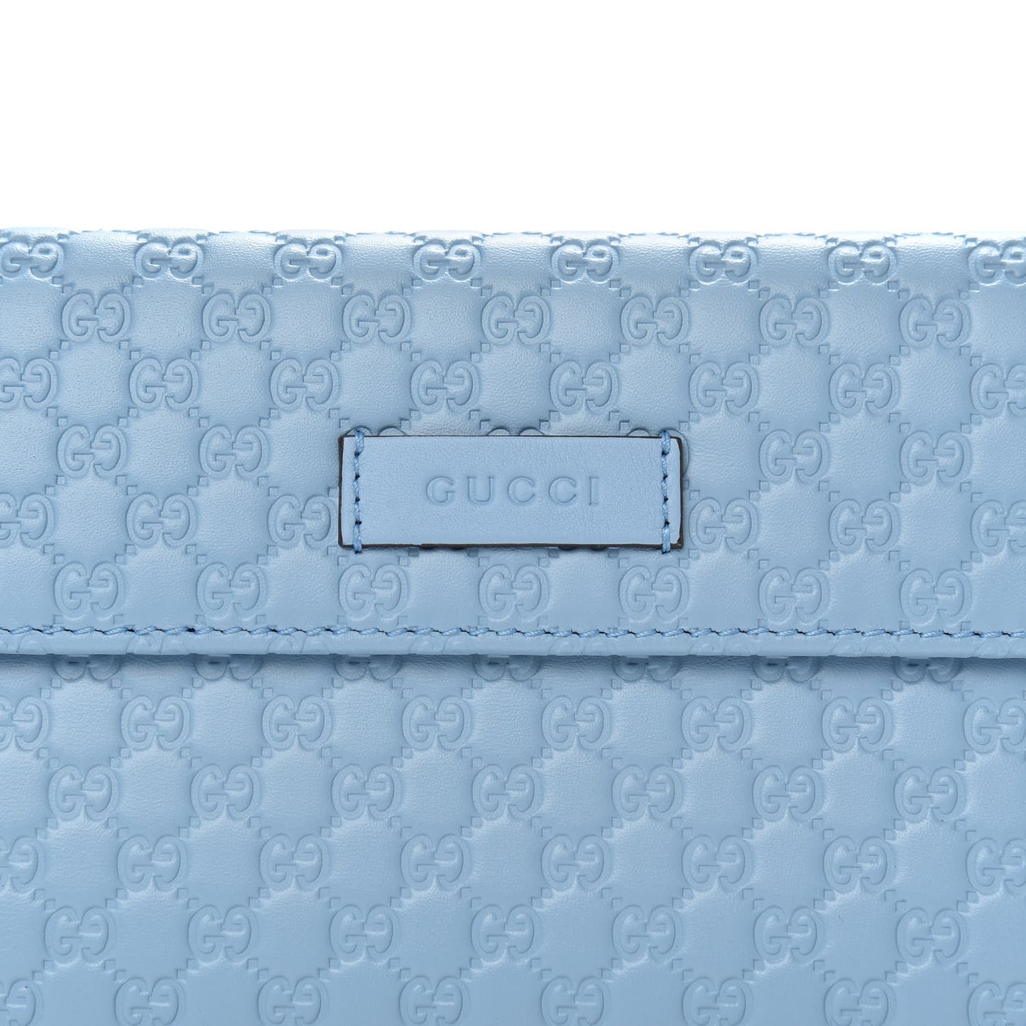 Soft Microguccissima Continental Zip Wallet Mineral Blue