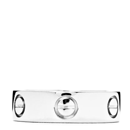 Cartier 18K White Gold 5.5mm LOVE Ring 51 5.75 3 of 4