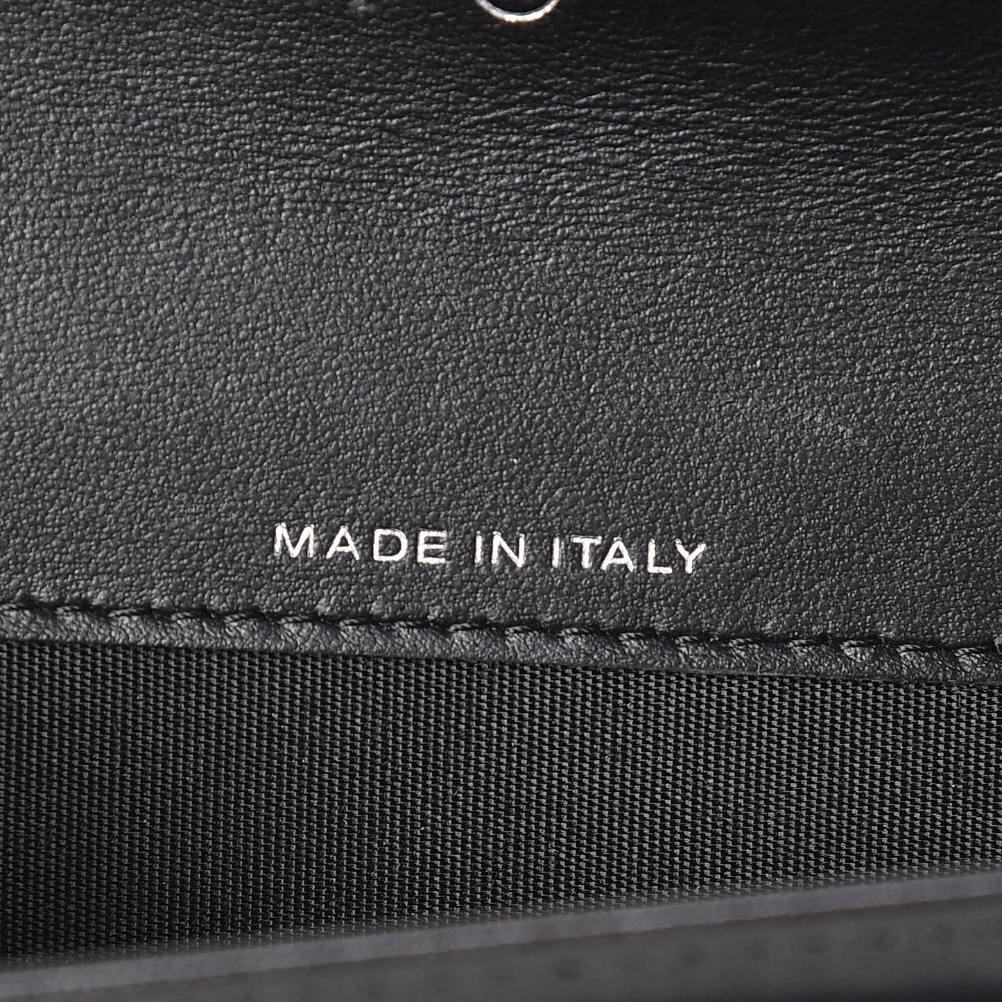 Goatskin Camellia Embossed Flap Card Holder Black