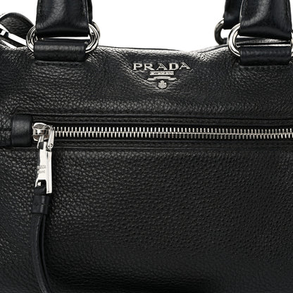 Prada Vitello Daino Shopping Satchel Black 8 of 10