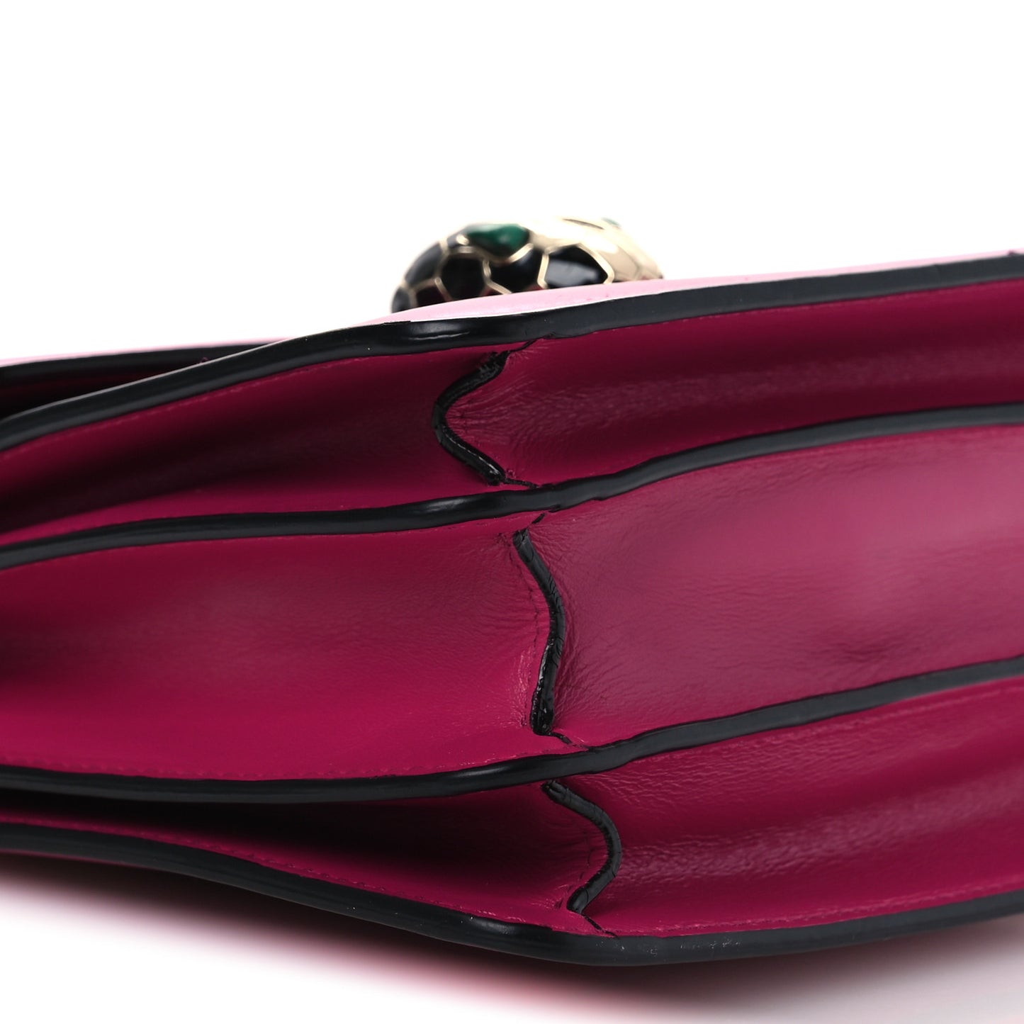 Calfskin Serpenti Forever Top Handle Pink