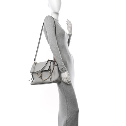 Chloe Calfskin Medium Faye Day Shoulder Bag Airy Grey 2 of 16