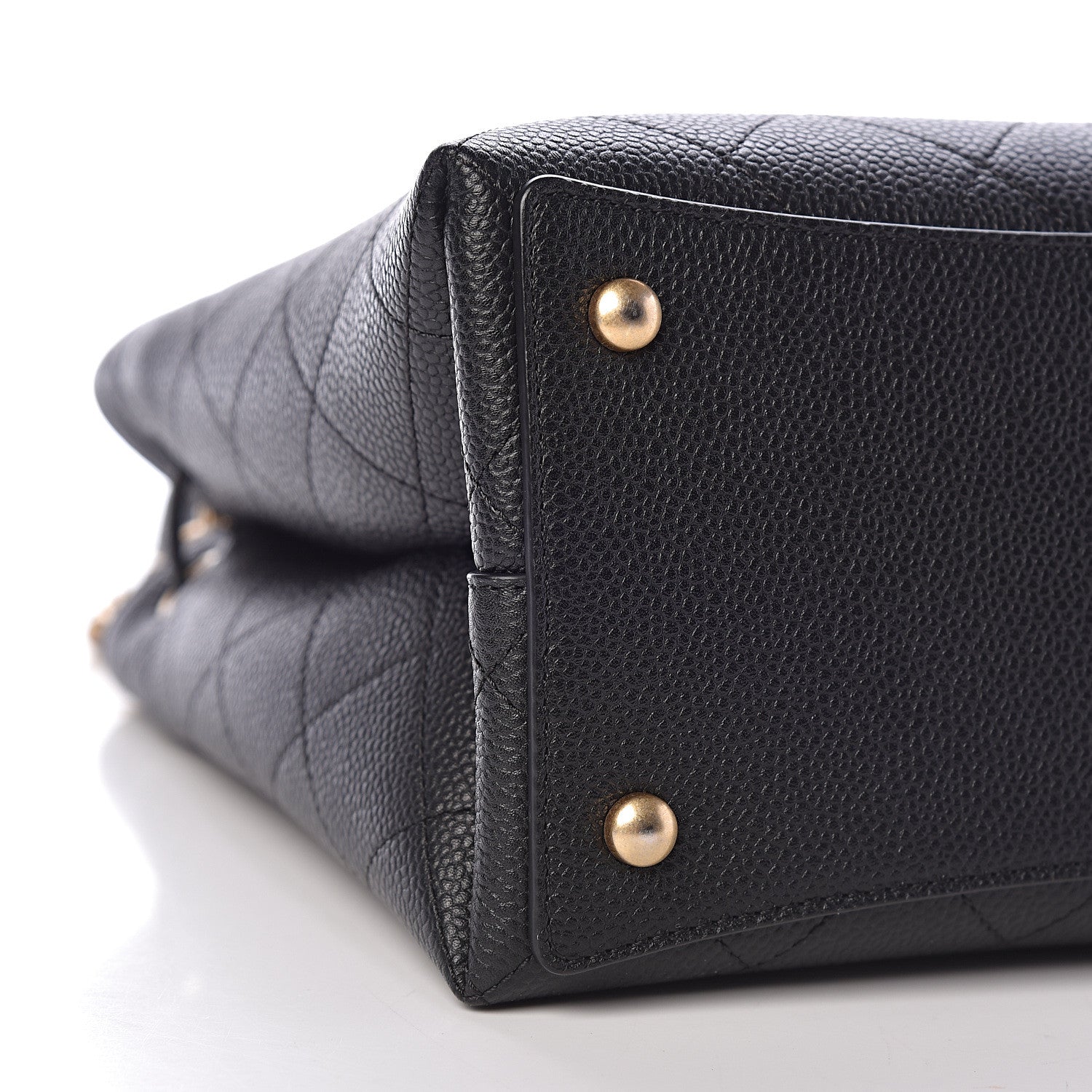 Chanel Grained Calfskin Stitched Small Drawstring Bag Black 8 of 10