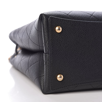 Chanel Grained Calfskin Stitched Small Drawstring Bag Black 8 of 10