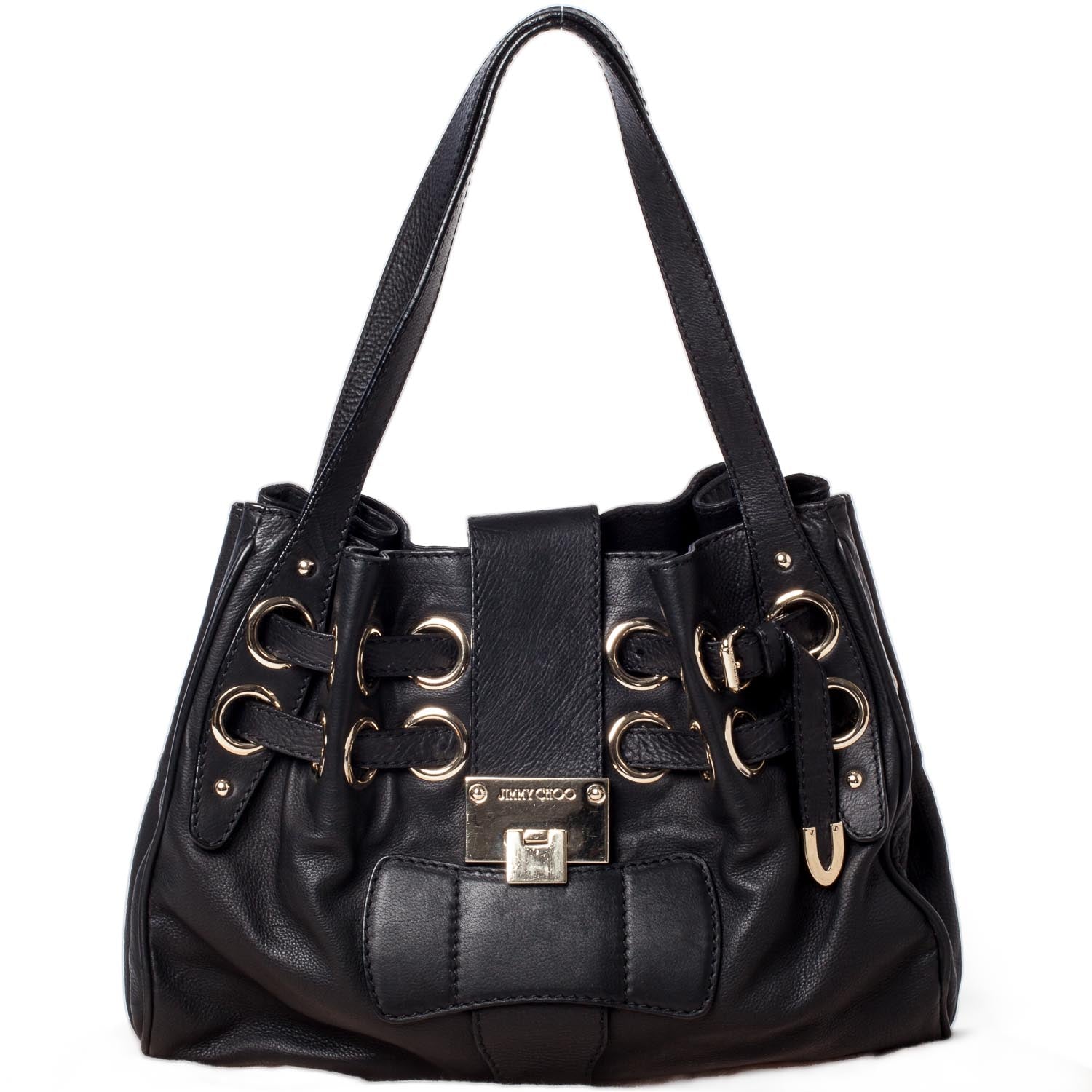 Jimmy Choo Leather Riki Black 1 of 9
